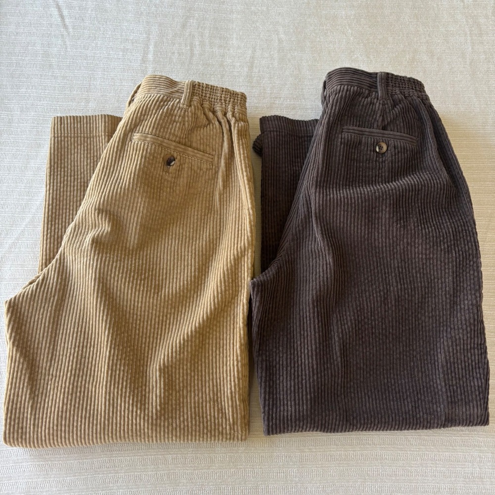 Appleseed's Petites 10P Corduroy Pants Bundle Tan Brown 100% Cotton A02357